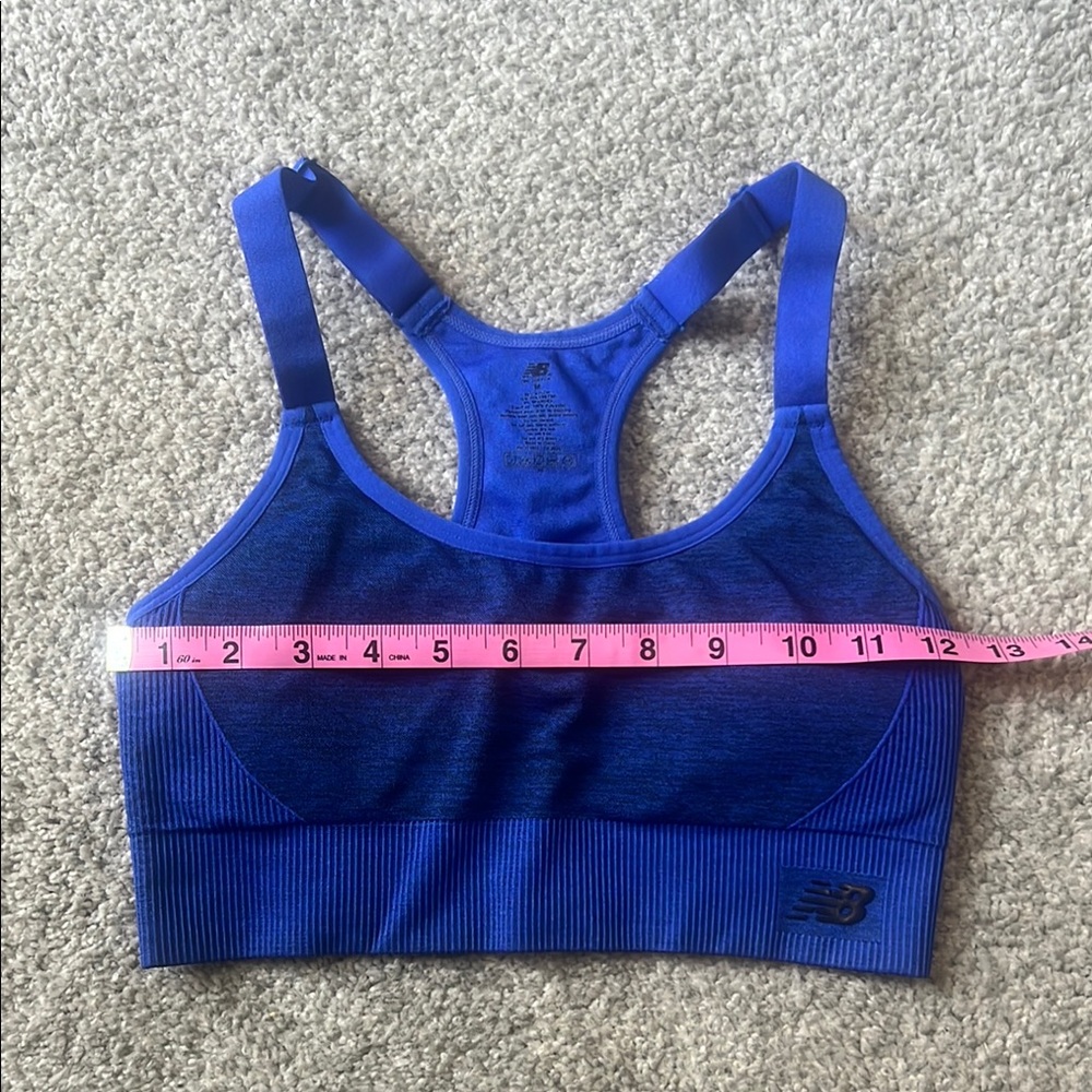 New Balance Women's Blue Sports Bra - Picture 3 of 5